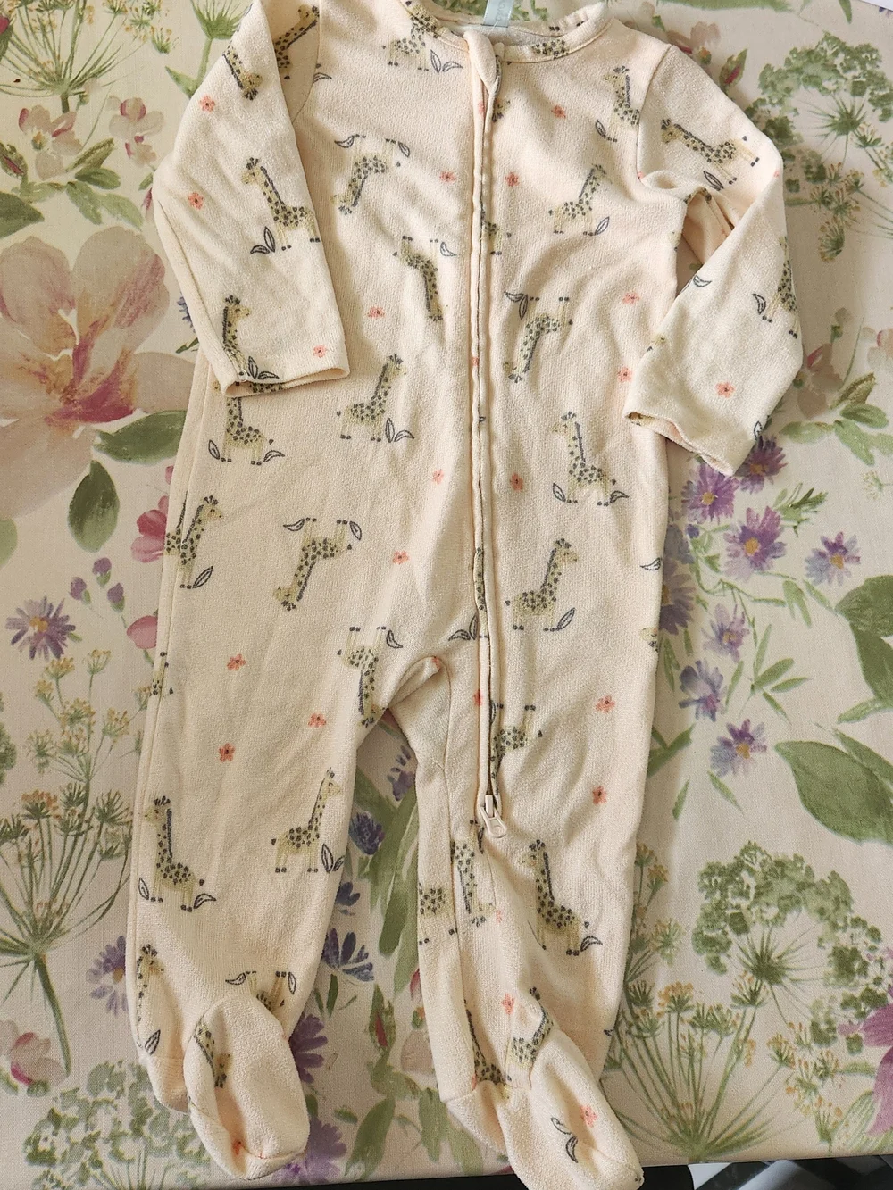 Charlotte Stone Kids Pajama Bundle - Burgundy, Sage Green, Cream Giraffe Print